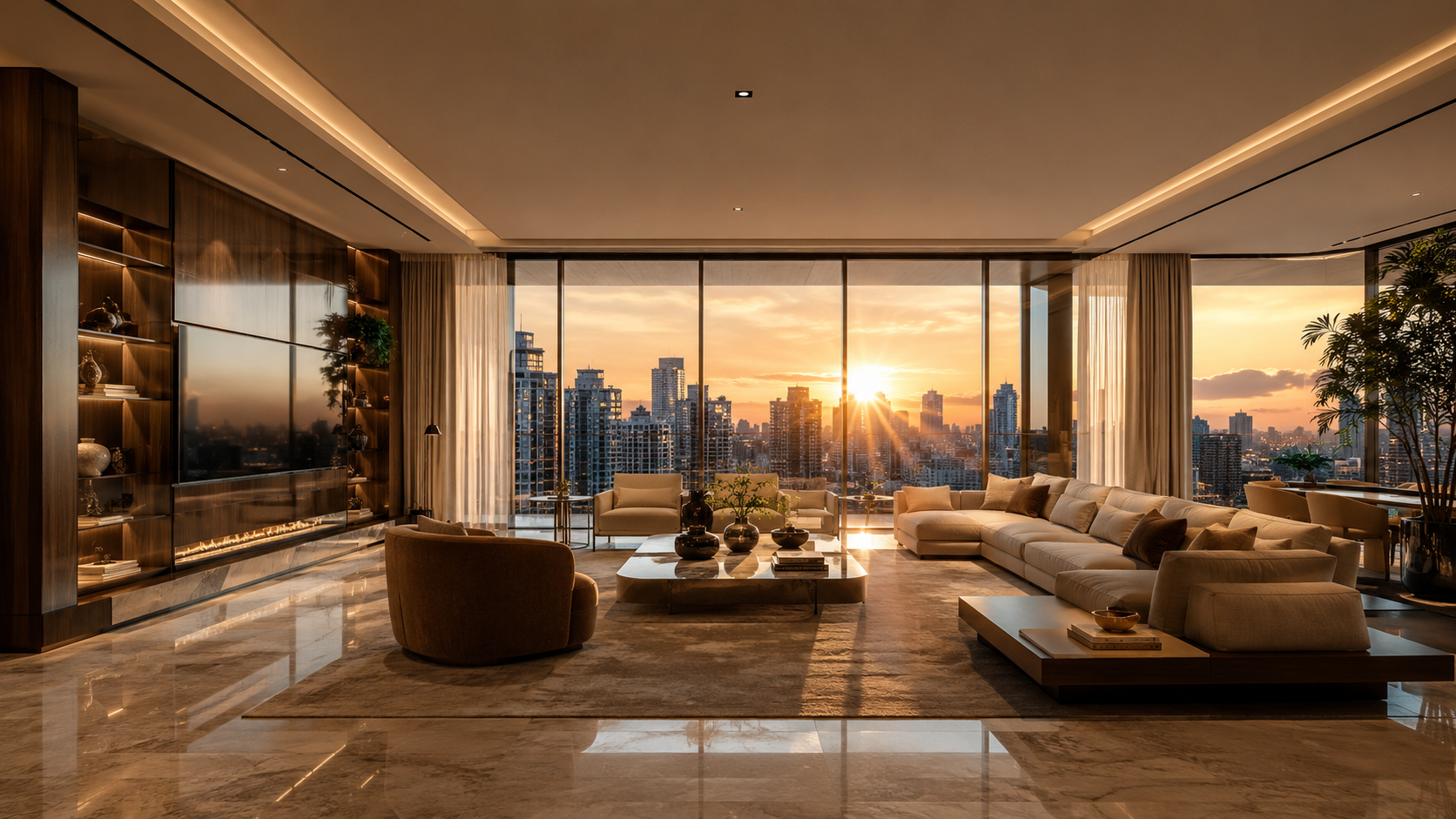 Render hiper-realista de apartamento de alto padrão — LifeScene